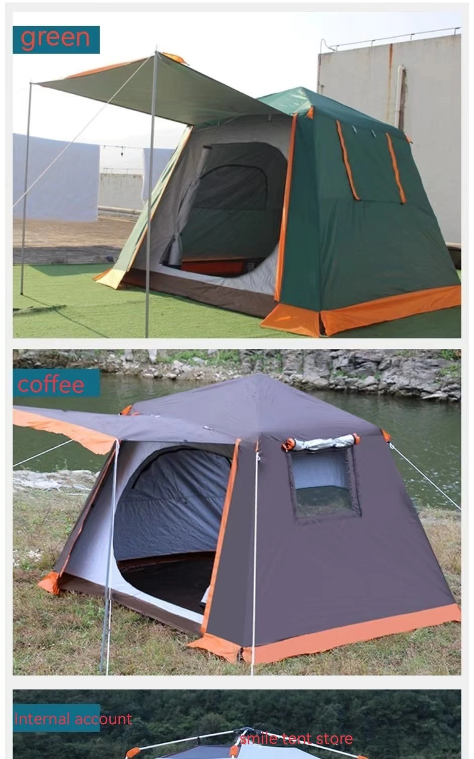 Cheap Goat Tents Outdoor Hydraulic Automatic 4 6 Air defense Rainstorm Double Camping Tent Camping Is Prevented Bask In Tents   